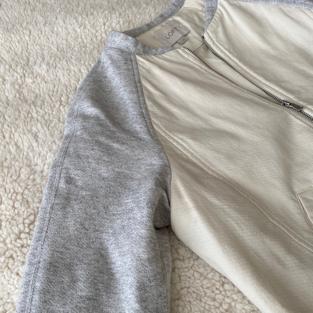 LOFT - Cream and grey jacket - Picture 5 of 11